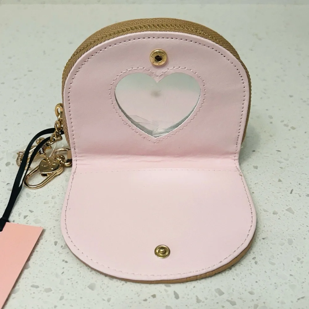 🪞Juicy Couture Drama Queen Mirror Wallet Pecan NWT💎
